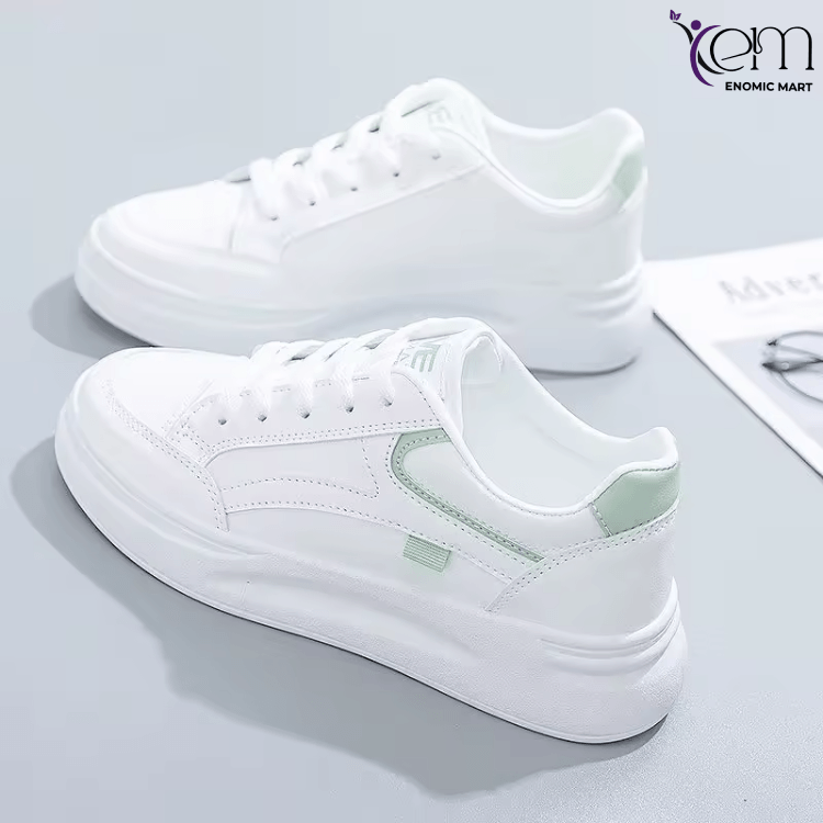 New Style Ladies Trendy Girls Walking Casual Shoes Summer Autumn Soft Sports White Sneakers for Woman